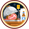 All the Meats (Level 6) badge logo