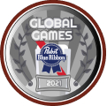 Untappd x Pabst Global Games: Silver (2021) badge logo