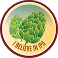 I Believe in IPA! badge logo