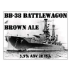 BB-38 Battlewagon Brown Ale label