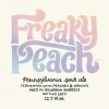 Freaky Peach label