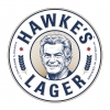 Hawke's Lager label