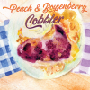 Peach & Boysenberry Cobbler label