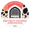 Red Fruit Coconut Dreamcake label