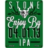 Stone Enjoy By 04.01.13 IPA label